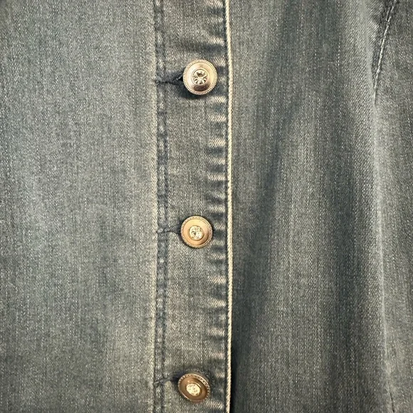 Denim Cinched Waste denim Shirt - Studio Park - Picture 2 of 4